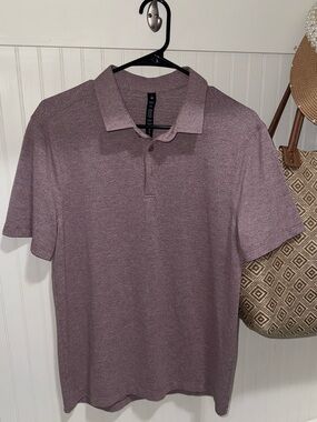 lululemon athletica Men's Heathered Mauve Polo